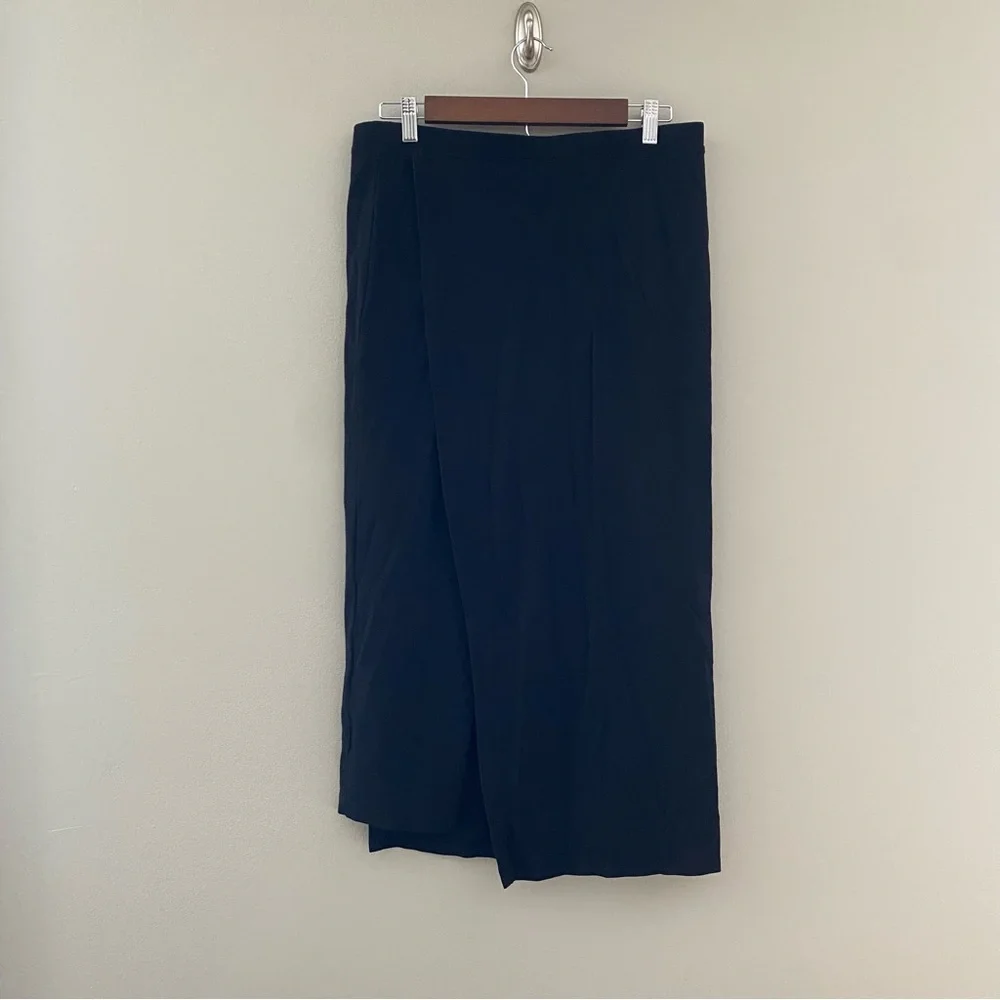 BETABRAND The Sassiest Pant Crop Overlay Maxi Skirt in Black Size Large Long - Picture 4 of 6